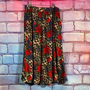 Nordstrom Town Square Floral Midi Skirt Women’s Size 14 Rayon